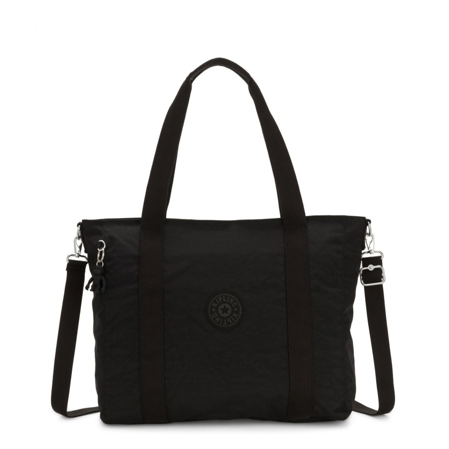 Bags London Luggage | Asseni Large Tote With Internal Compartments - Black Noir