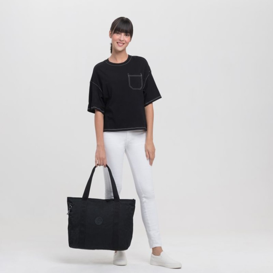 Bags London Luggage | Asseni Large Tote With Internal Compartments - Black Noir