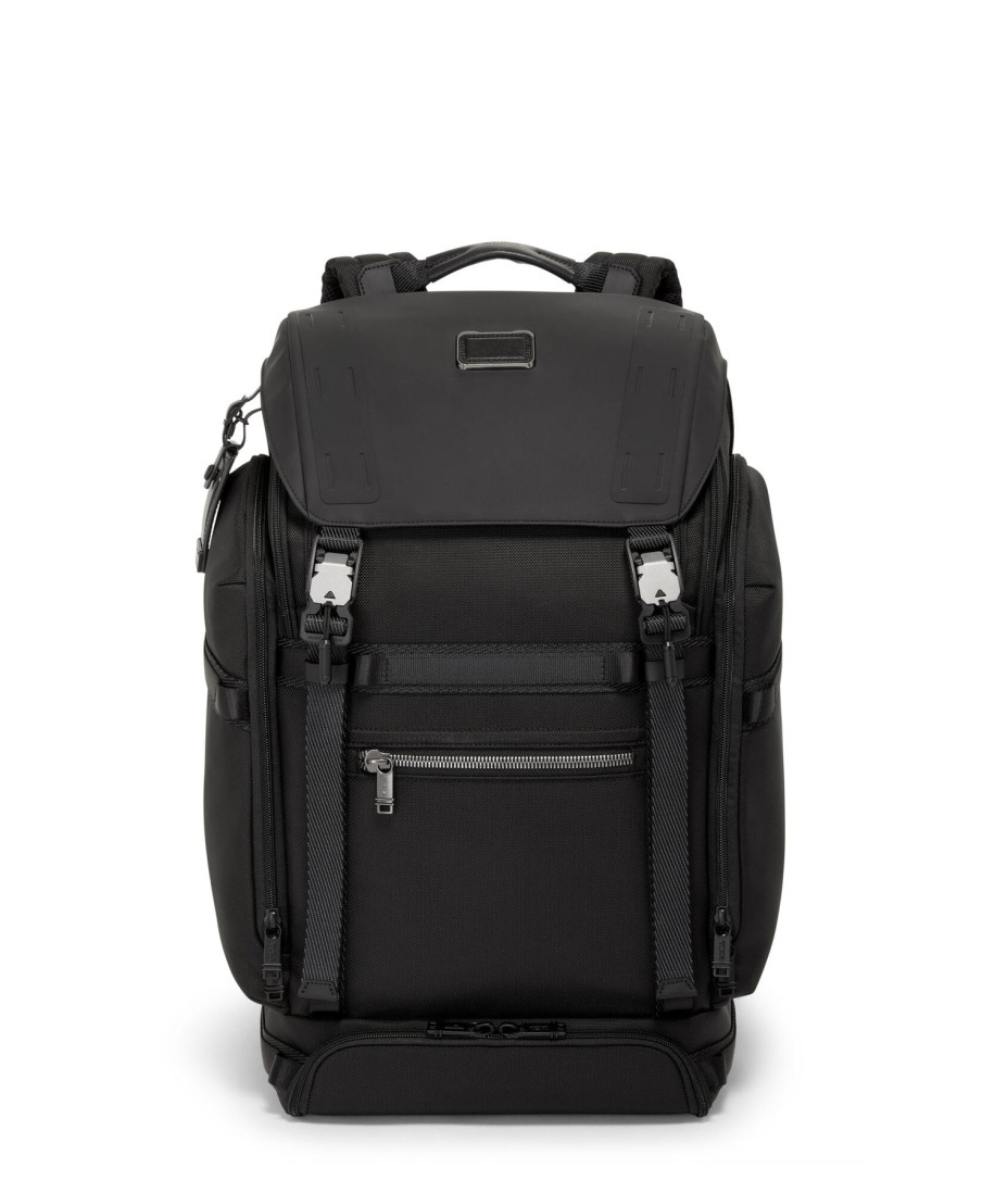 Bags London Luggage | Alpha Bravo Expedition Flap Backpack - Black