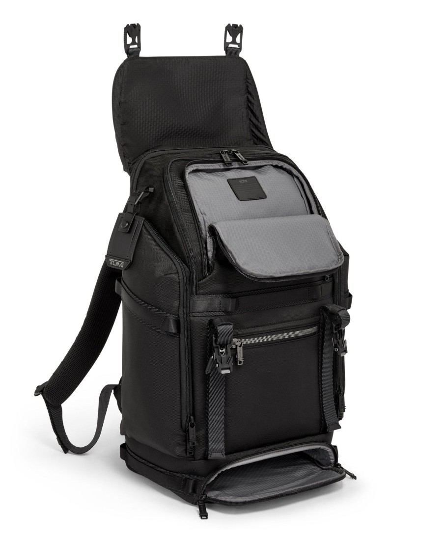 Bags London Luggage | Alpha Bravo Expedition Flap Backpack - Black