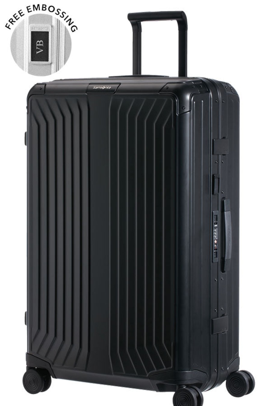 Luggage London Luggage | Lite-Box Alu Spinner Aluminium (4 Wheels) 76Cm - Black