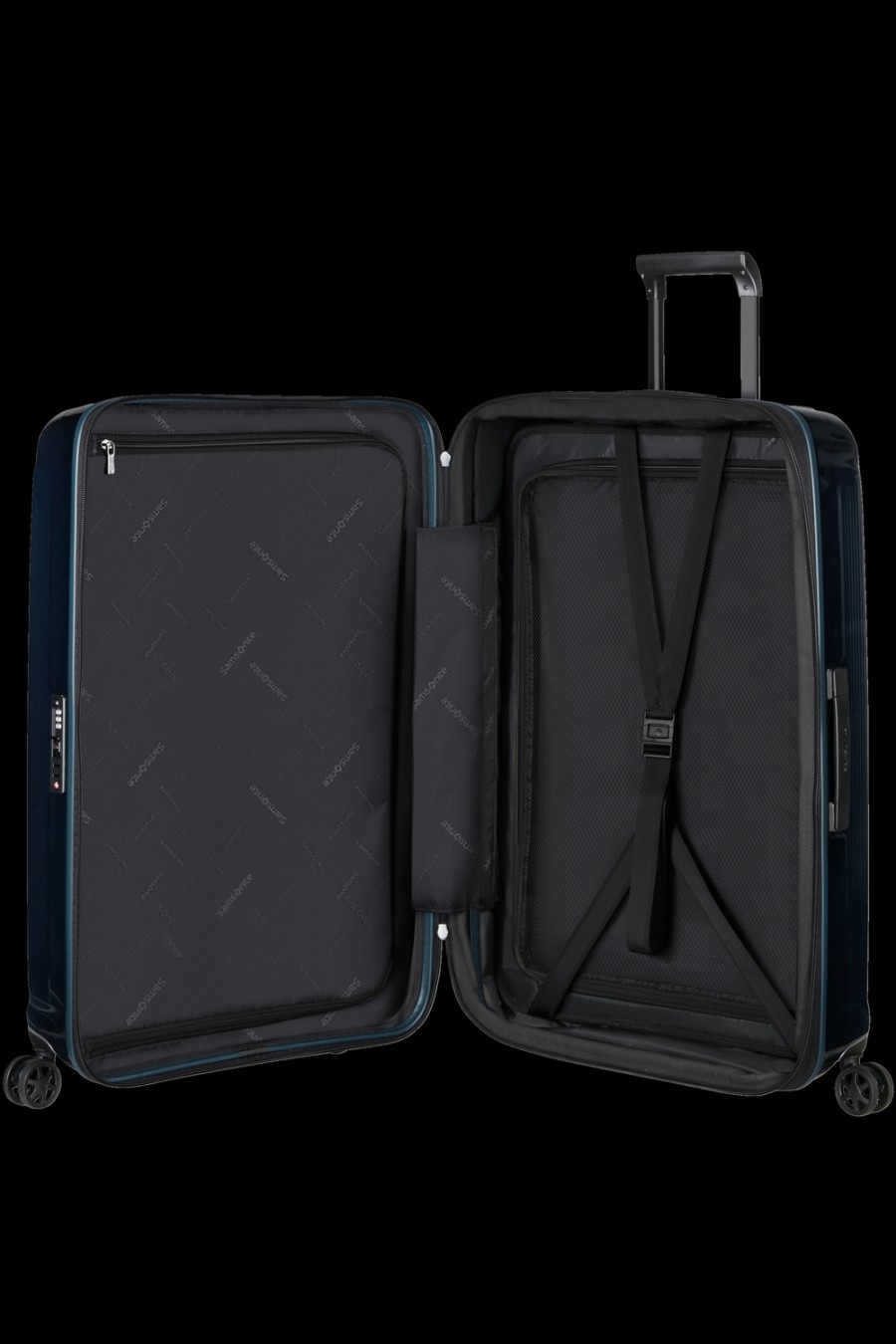 Luggage London Luggage | Nuon Spinner Expandable (4 Wheels) 75Cm - Metallic Dark Blue