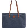 Bags London Luggage | Sorrento Tote Bag Canvas With Trolley Strap - Jeans