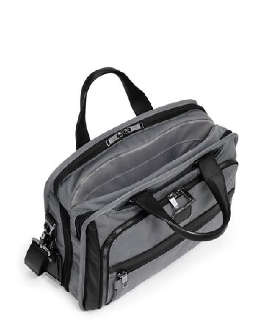 Bags London Luggage | Alpha X Organizer Briefcase - Meteor Grey