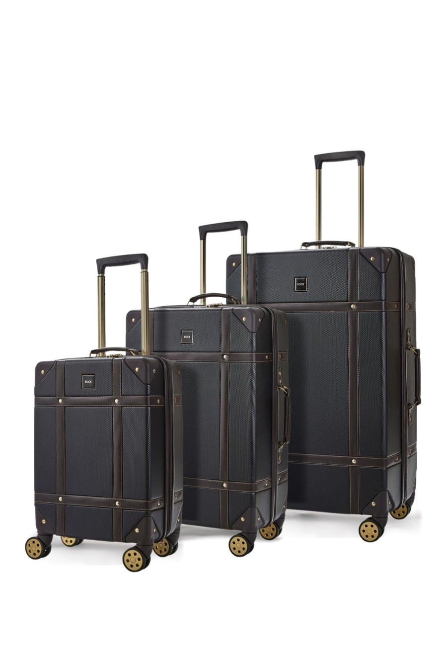 Luggage London Luggage | Vintage Set Of 3 Suitcases - Black