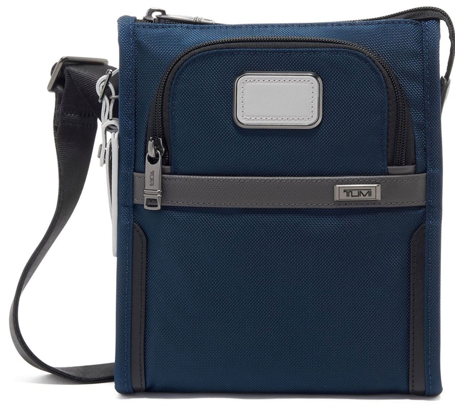 Bags London Luggage | Alpha 3 Pocket Bag Small Crossbody - Navy/Grey