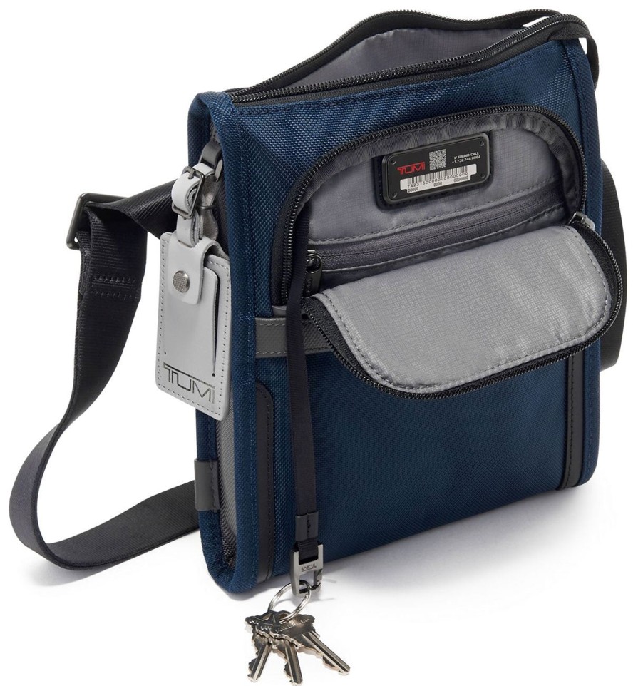 Bags London Luggage | Alpha 3 Pocket Bag Small Crossbody - Navy/Grey