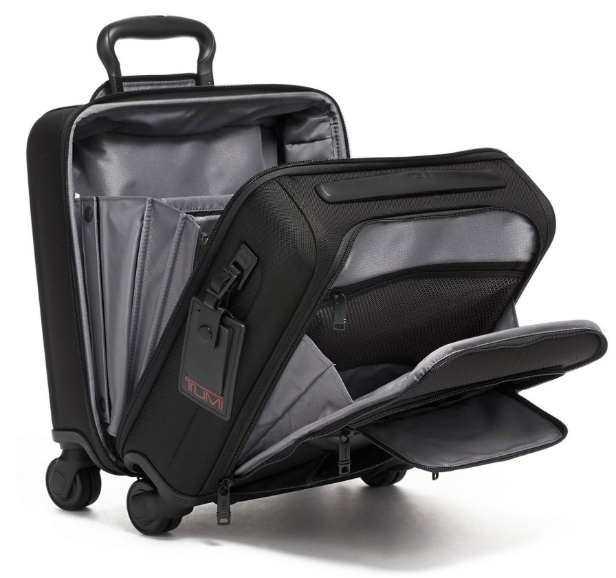 Luggage London Luggage | Alpha 3 Compact 4 Wheeled Brief- Black