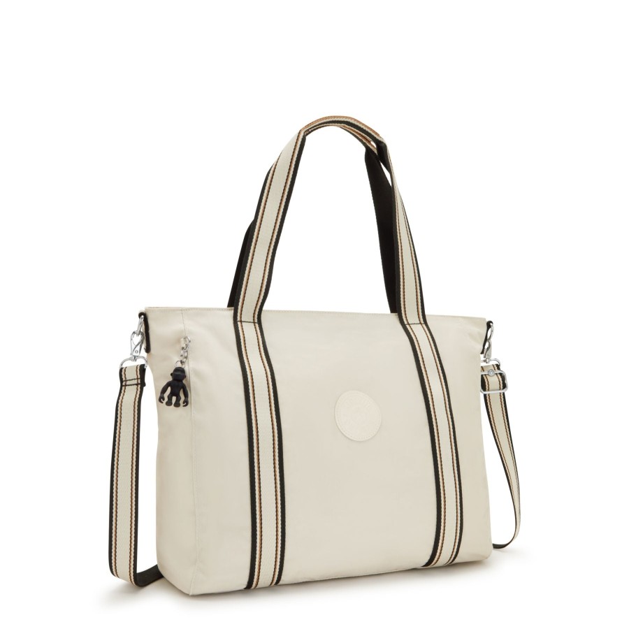 Bags London Luggage | Asseni Large Tote With Internal Compartments - Light Sand